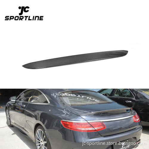 Carbon Fiber Rear Roof Spoiler for Mercedes-Benz C217 S550 S63 S65 AMG (2014-2018)